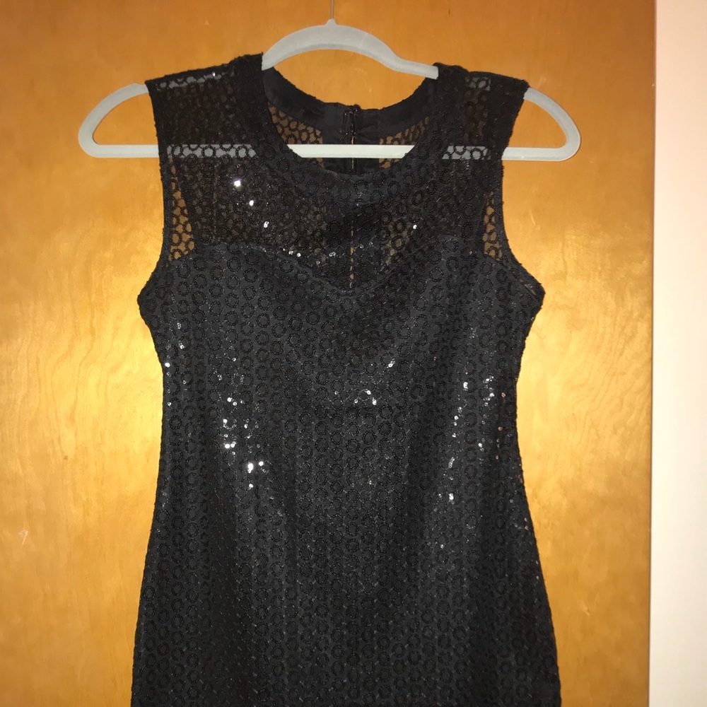 Express black sequin dress - mid thigh length